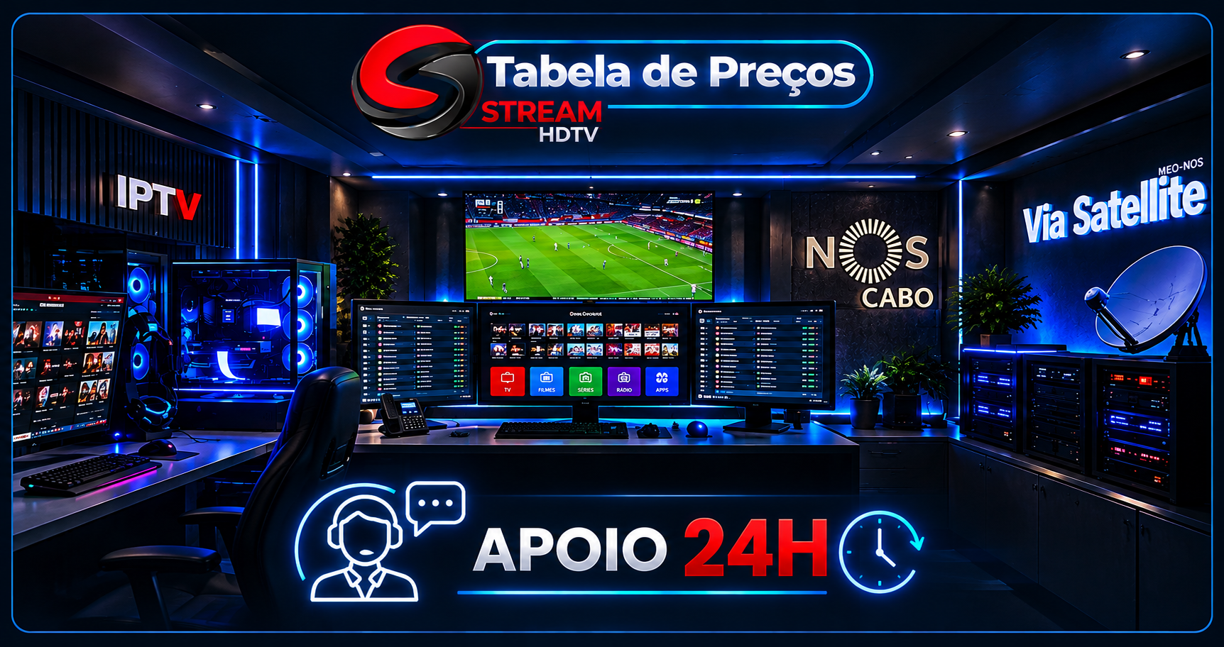 Apresentação de serviços STREAM FHD